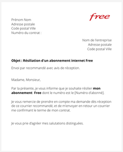 Résiliation d'un abonnement Freebox Delta