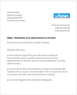 Se désabonner du journal Le Parisien