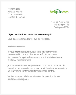 Résilier une assurance Amaguiz