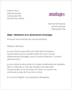 Se désabonner du magazine Avantages