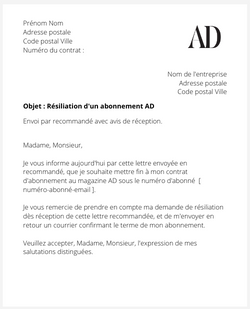 Se désabonner du magazine AD