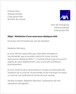 La résiliation d'une assurance obsèques AXA