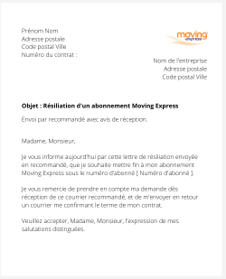 Se désabonner de Moving Express