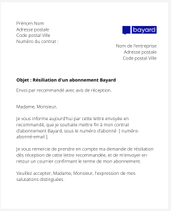 Se désabonner de Bayard Presse