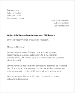 Se désabonner de CMI France