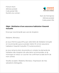 La rupture d'un contrat logement Viasanté mutuelle