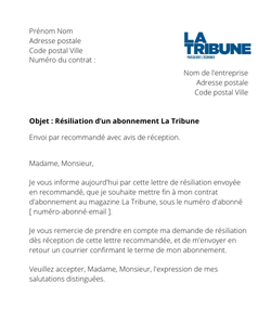 Se désabonner du journal La Tribune